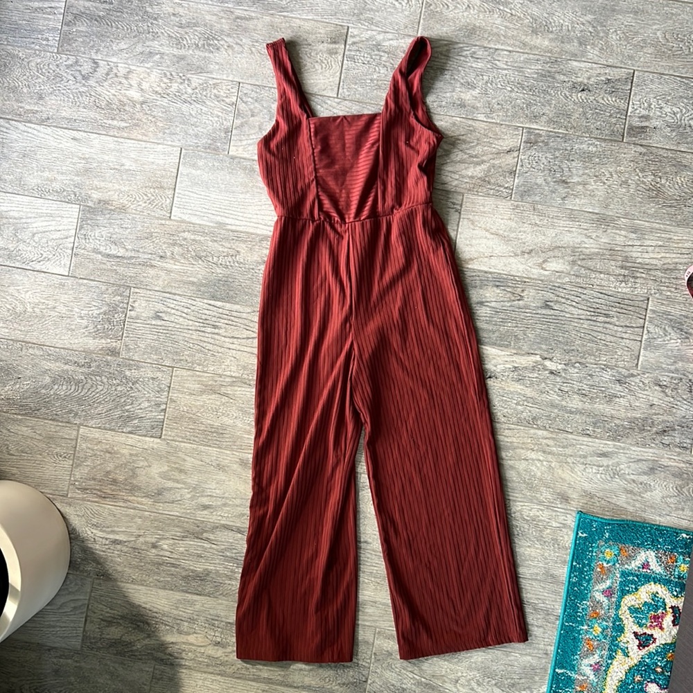 Target maroon ribbed romper